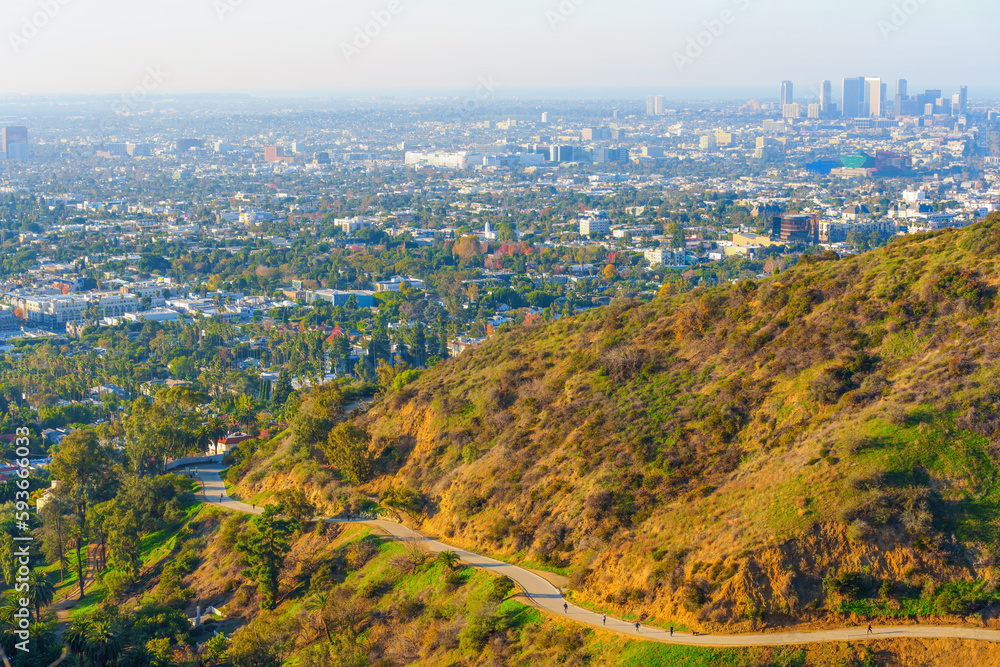 Los Angeles Seen from the Runyon Canyon Trail View Point