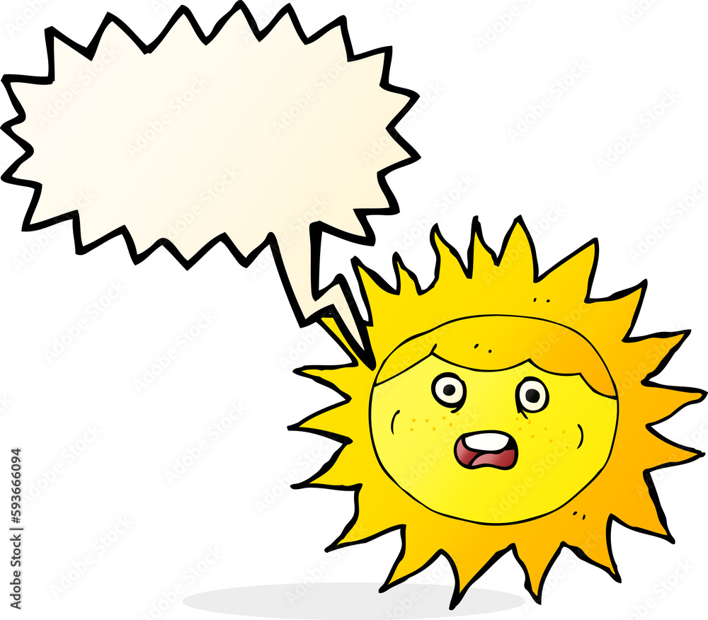 sun cartoon character with speech bubble sun cartoon character with speech bubble