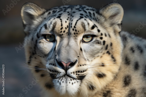 snow Leopard looking at the camera