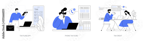 Budget planning abstract concept vector illustrations.