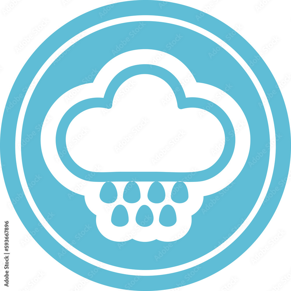 rain cloud circular icon rain cloud circular icon