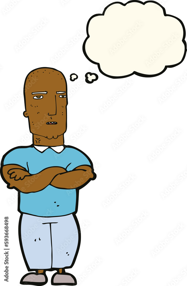 cartoon annoyed bald man with thought bubble cartoon annoyed bald man with thought bubble