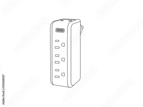 Premium Vector | Power extension design electrical multiplug isolated electric accessories,Outlet multiple socket electric power plugs plug Vector Image,electric multi plug icon .