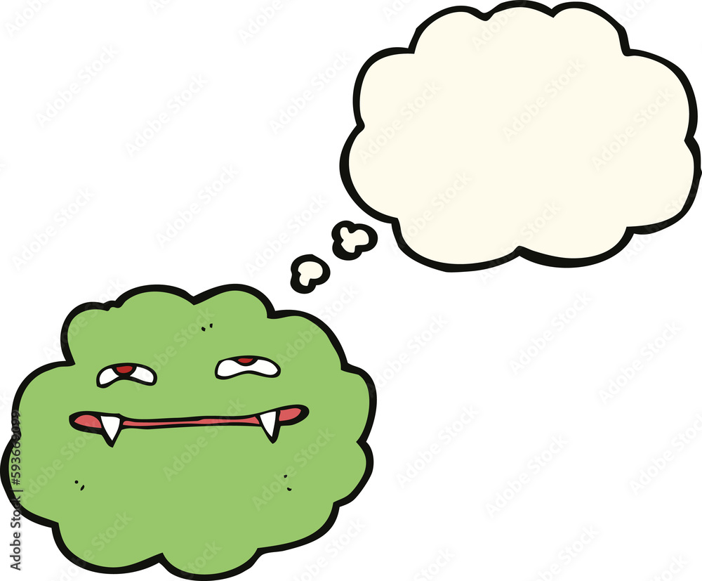 cartoon vampire cloud with thought bubble cartoon vampire cloud with thought bubble