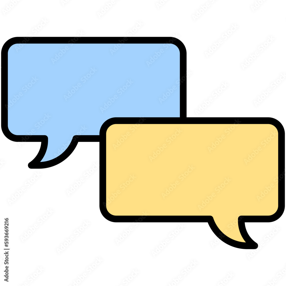 Fototapeta premium Speech balloons icon, filled style vector illustration