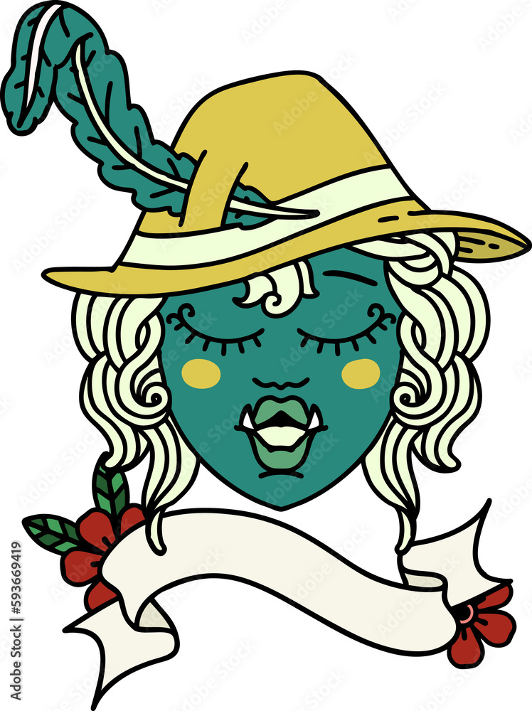 orc bard character illustration orc bard character illustration