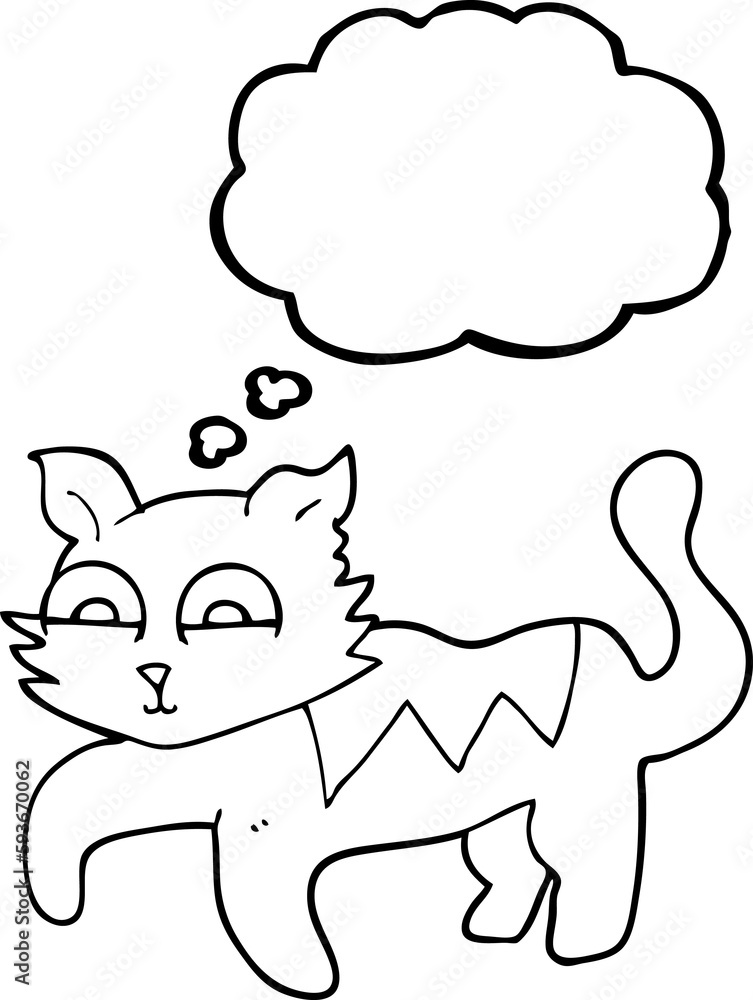thought bubble cartoon cat thought bubble cartoon cat