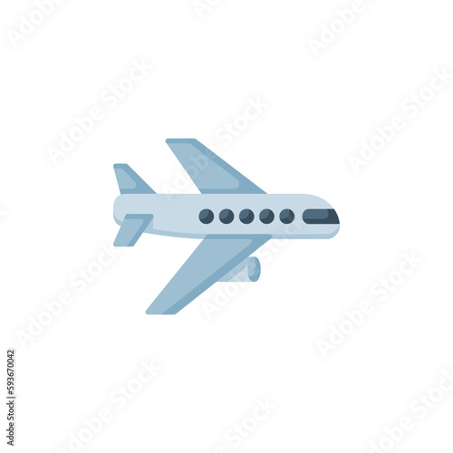 plane vector icon. transportation and vehicle icon flat style. perfect use for icon, logo, illustration, website, and more. icon design color style