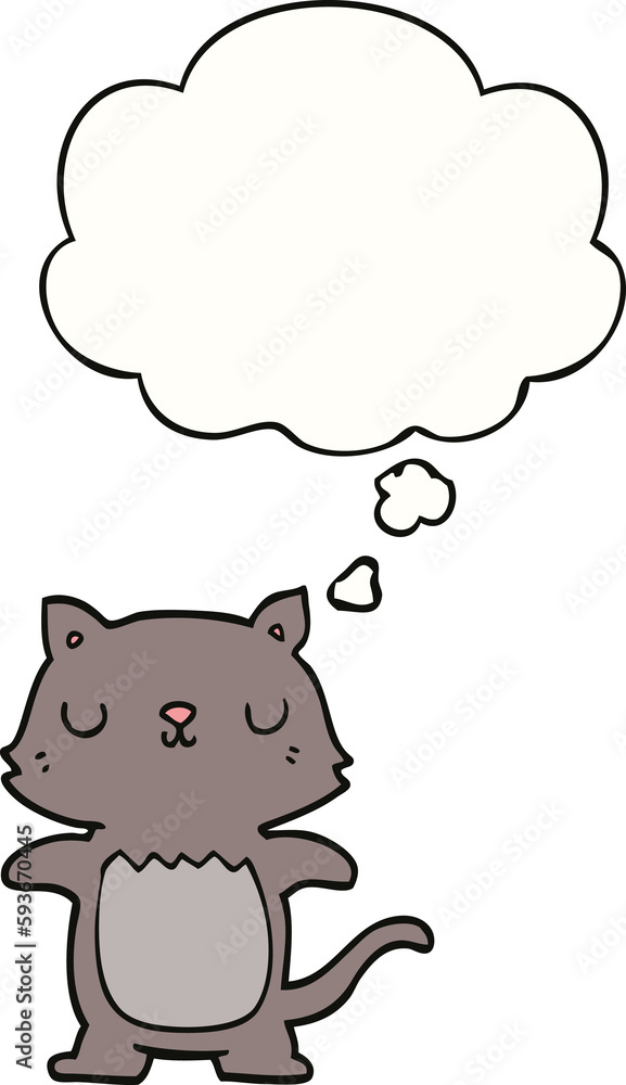 cartoon cat and thought bubble cartoon cat and thought bubble