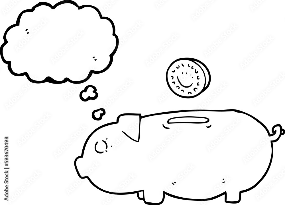 thought bubble cartoon piggy bank thought bubble cartoon piggy bank