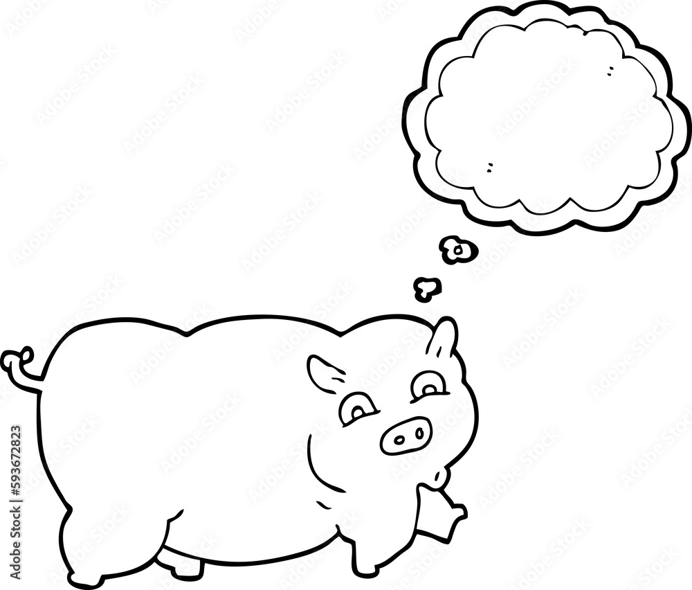 thought bubble cartoon pig thought bubble cartoon pig