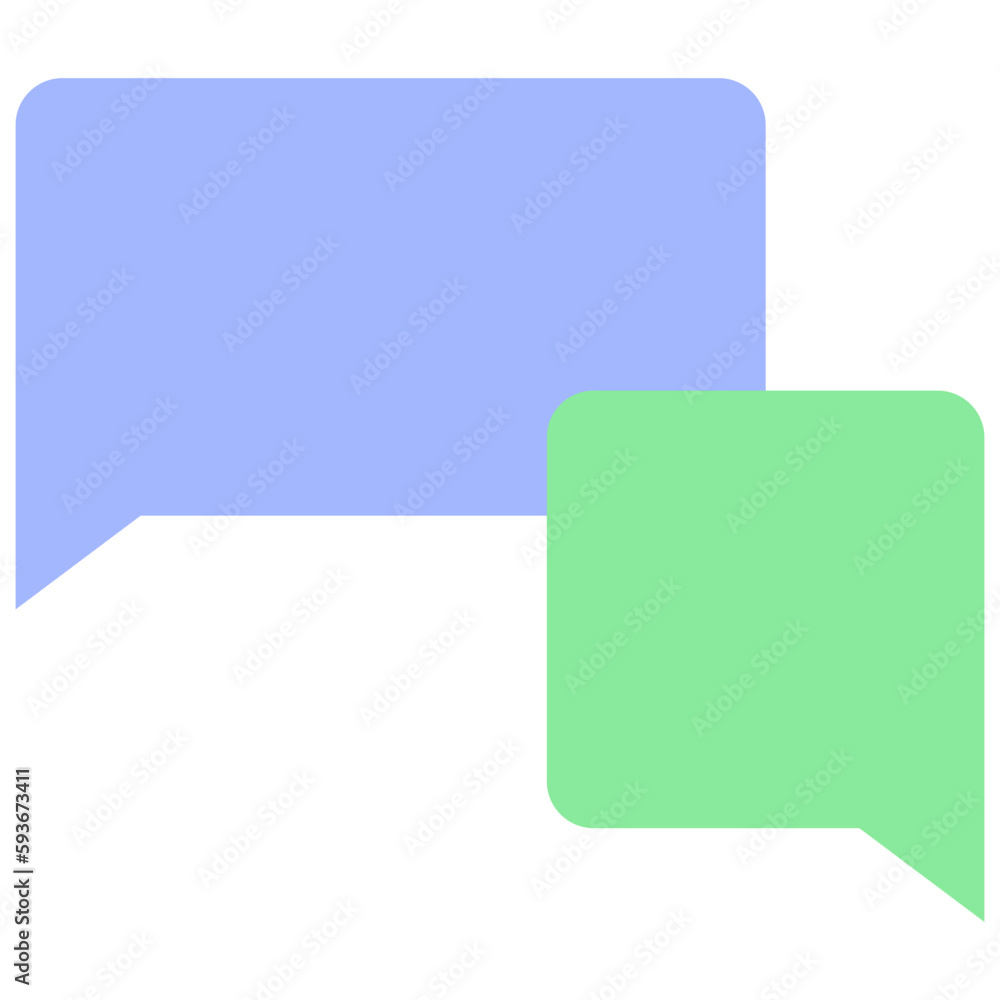 Speech balloons icon, flat style vector illustration Speech balloons icon, flat style vector illustration