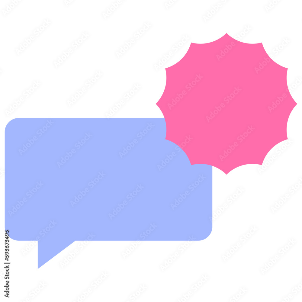 Speech balloons icon, flat style vector illustration Speech balloons icon, flat style vector illustration