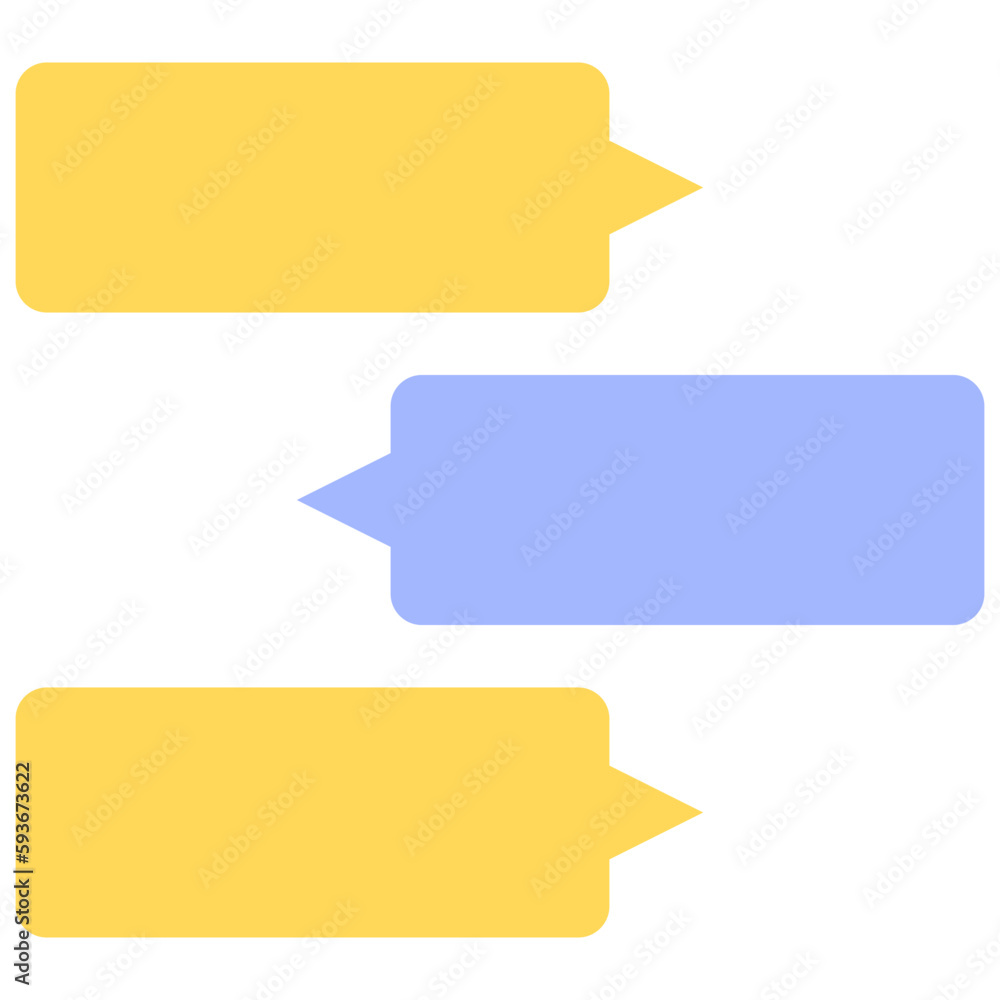 Speech balloons icon, flat style vector illustration Speech balloons icon, flat style vector illustration