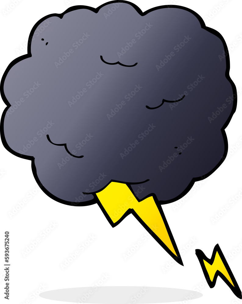 cartoon thundercloud symbol cartoon thundercloud symbol