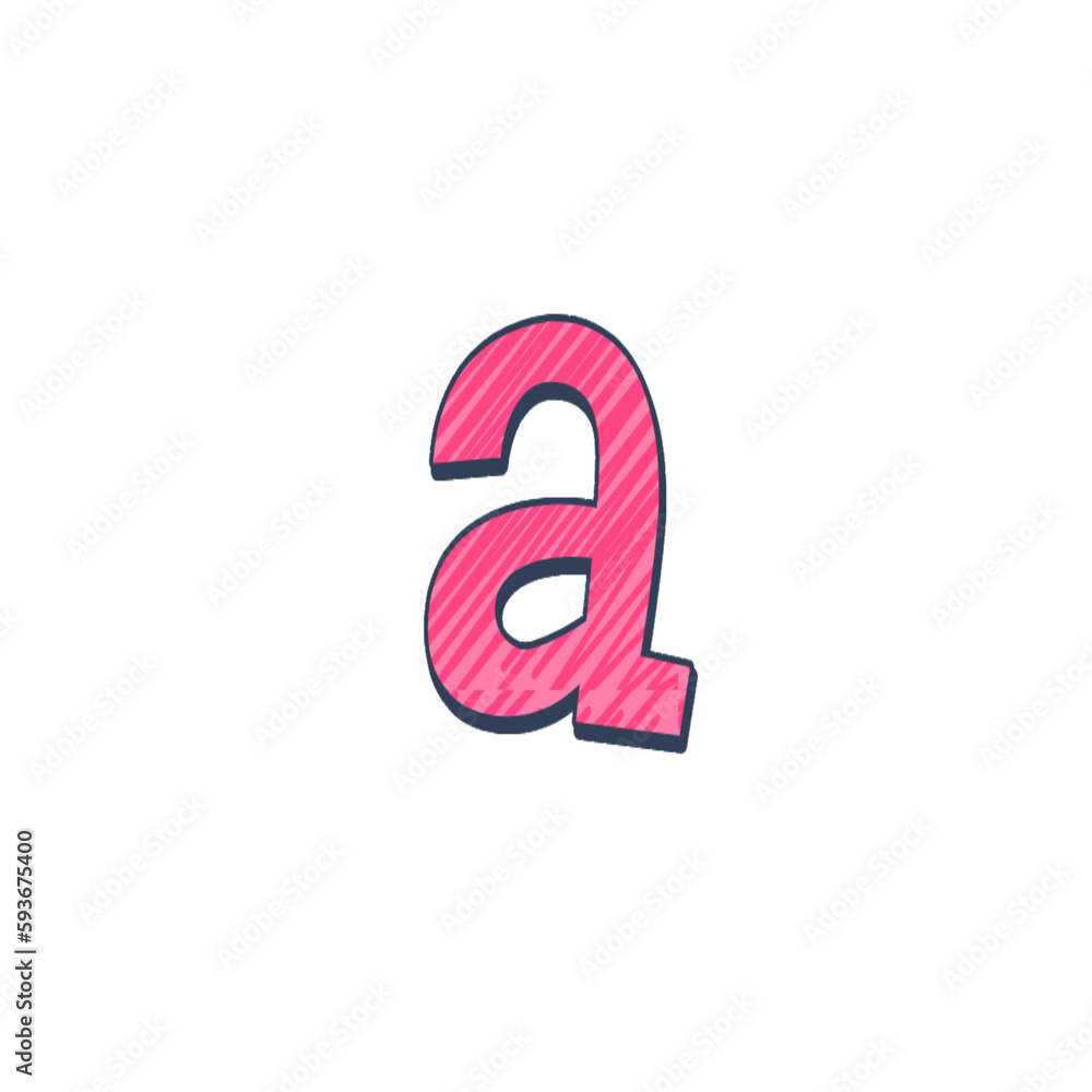 a typography alphabet letter, sticker format a typography alphabet letter, sticker format