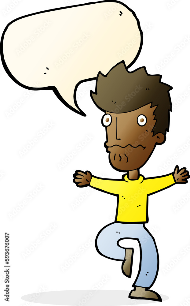 cartoon frightened man with speech bubble cartoon frightened man with speech bubble