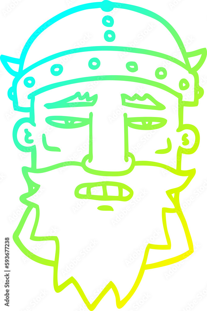 cold gradient line drawing cartoon viking face cold gradient line drawing cartoon viking face