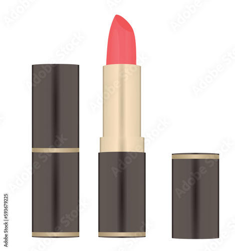 Woman lipstick on white background, vector