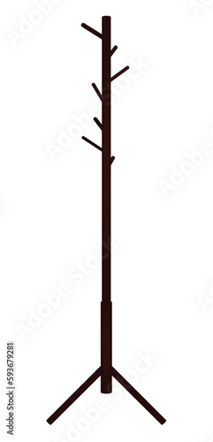 Картината върху платно Brown classic hang rack. vector
