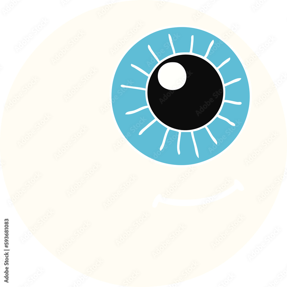flat color style cartoon eyeball flat color style cartoon eyeball