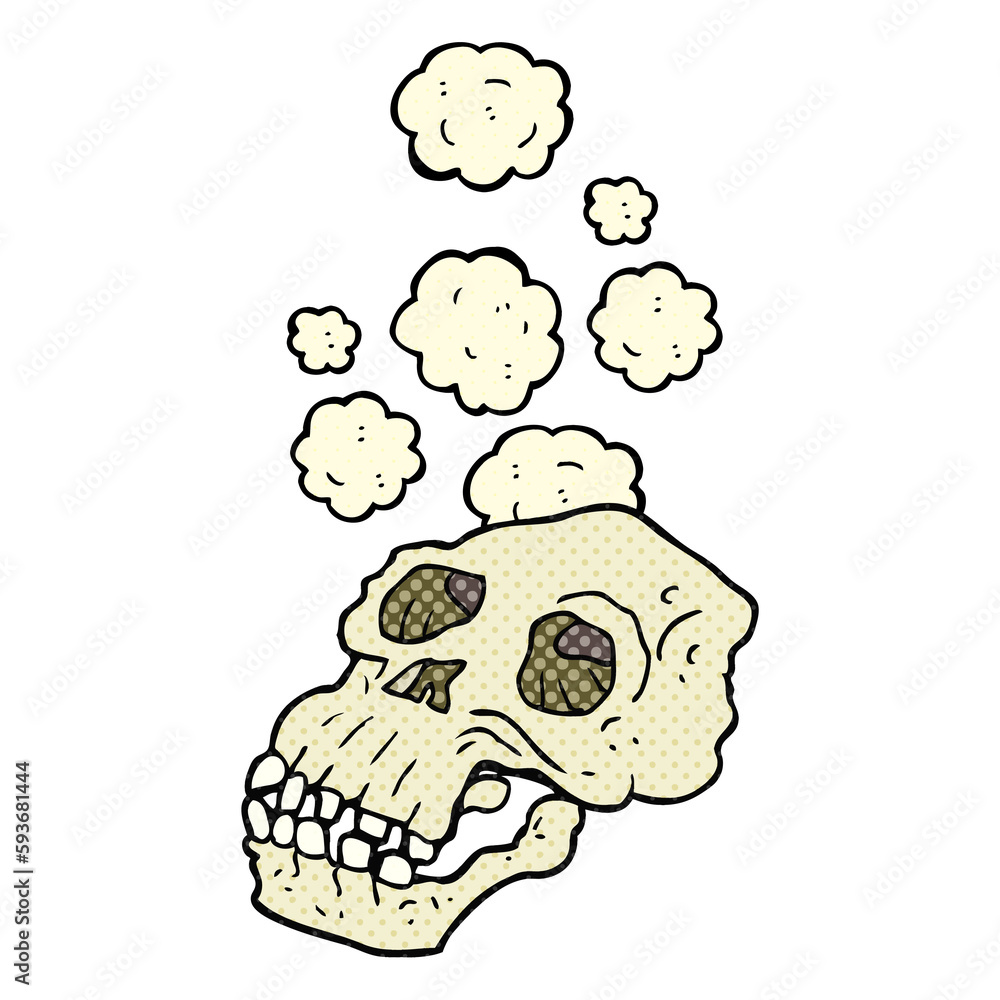 cartoon ancient skull cartoon ancient skull