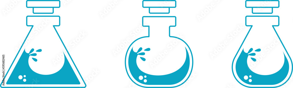 eau de toilette in glass bottles, cosmetics and perfumes, laboratory test tubes, science and study, broken down into layers eau de toilette in glass bottles, cosmetics and perfumes, laboratory test tubes, science and study, broken down into layers