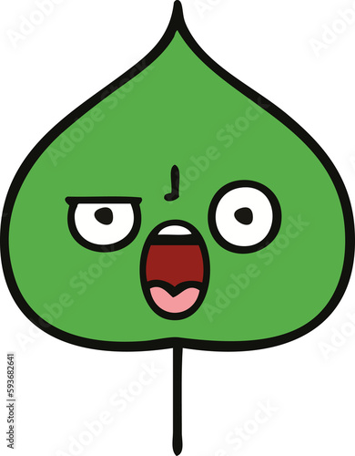 cute cartoon expressional leaf photo