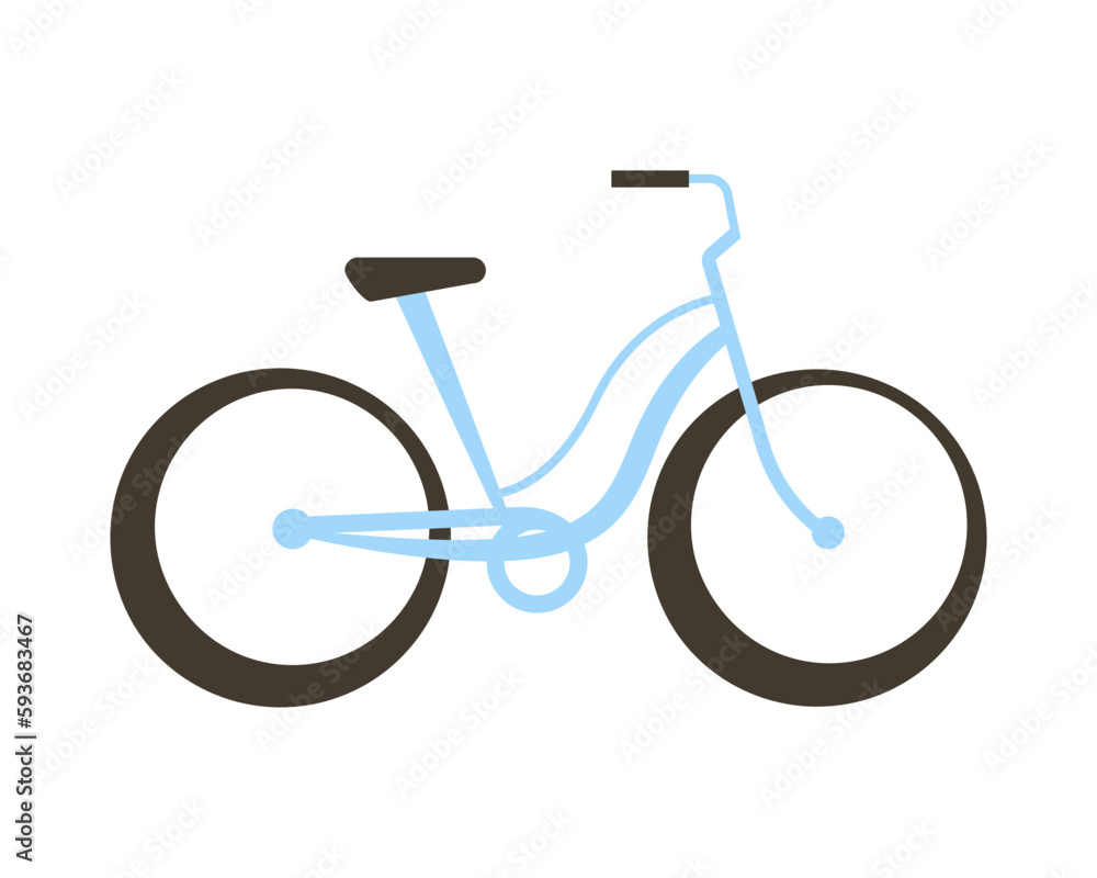 Fototapeta premium Bicycle vector drawing. Flat style