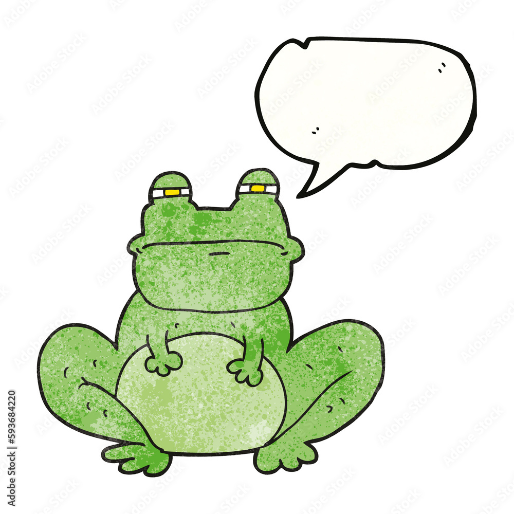 speech bubble textured cartoon frog speech bubble textured cartoon frog