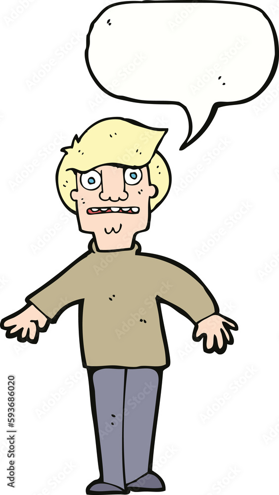 cartoon shocked man with speech bubble cartoon shocked man with speech bubble