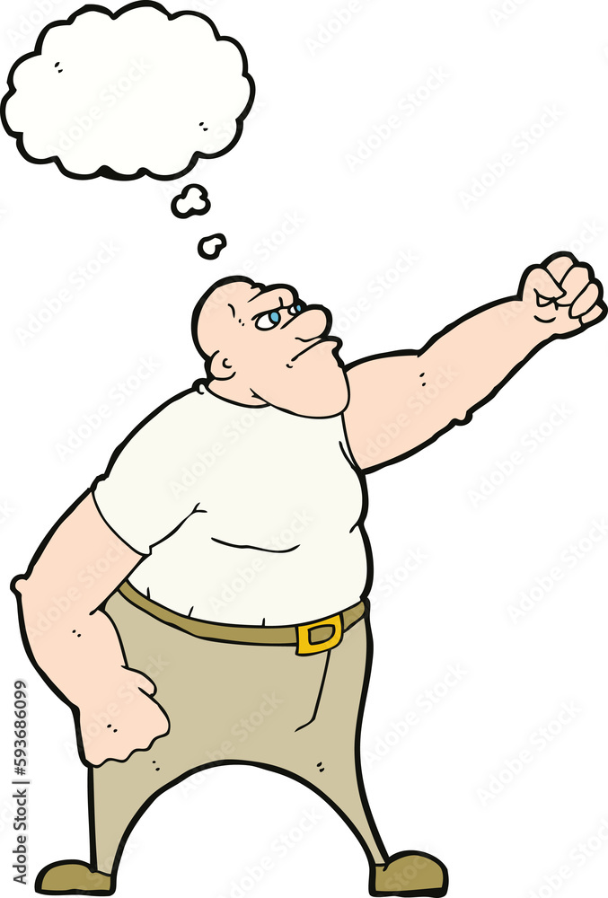 cartoon angry man with thought bubble cartoon angry man with thought bubble