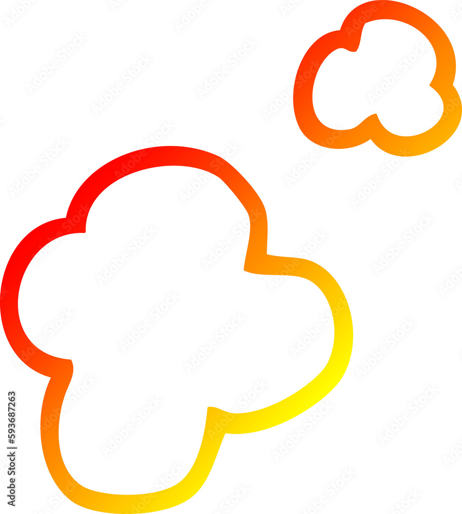 warm gradient line drawing cartoon poof of smoke warm gradient line drawing cartoon poof of smoke