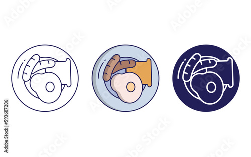 Breakfast vector icon