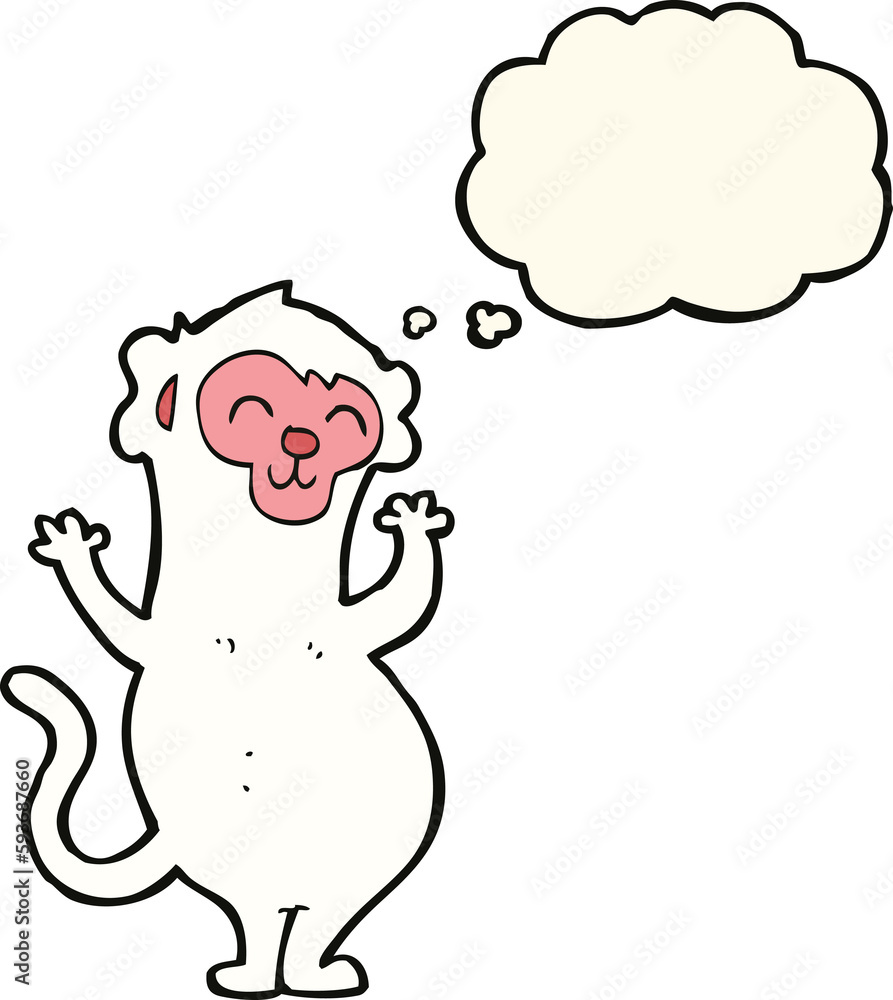 cartoon monkey with thought bubble cartoon monkey with thought bubble