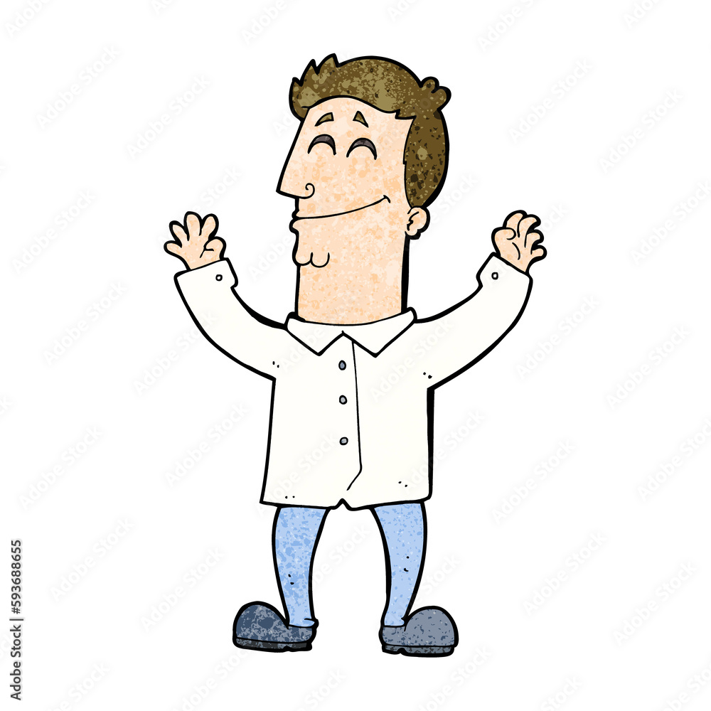 Fototapeta premium cartoon happy man