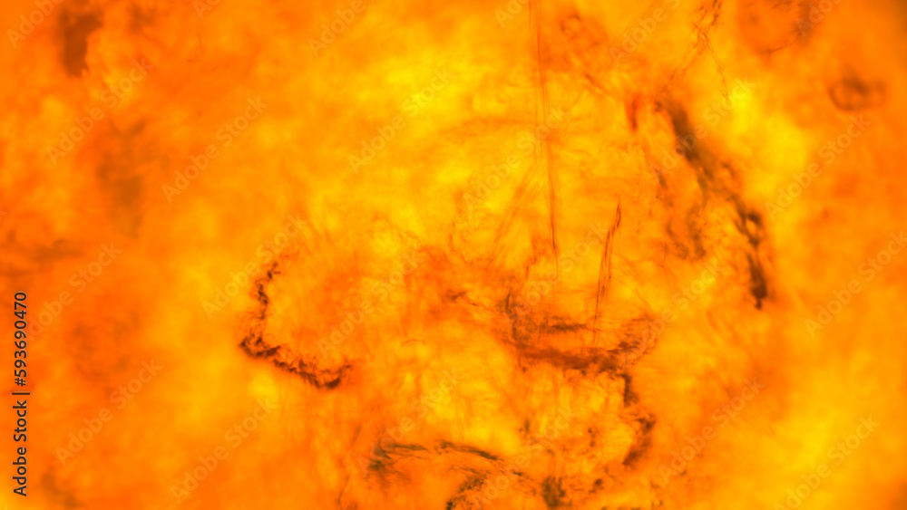 Obraz premium An extreme closeup picture of the surface of a star like our sun burning through nuclear fusion