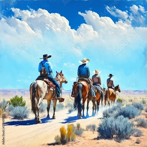painting_shows_group_of_cowboys