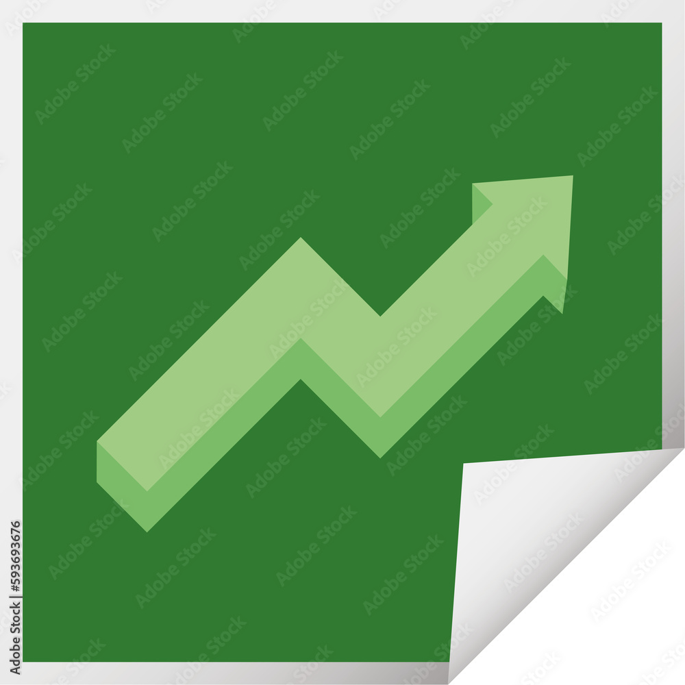 performance arrow graphic square sticker performance arrow graphic square sticker