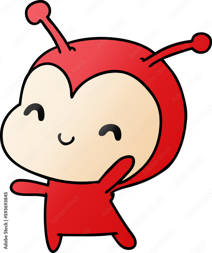 gradient cartoon kawaii of a cute lady bug gradient cartoon kawaii of a cute lady bug