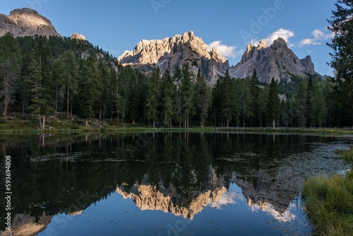 Fototapeta Naklejka Na Ścianę i Meble -  Beautiful view of the Dolomites Mountains UNESCO world heritage in South Tyrol, Italy