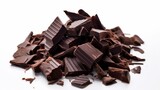 dark chocolate isolated on white, generative ai