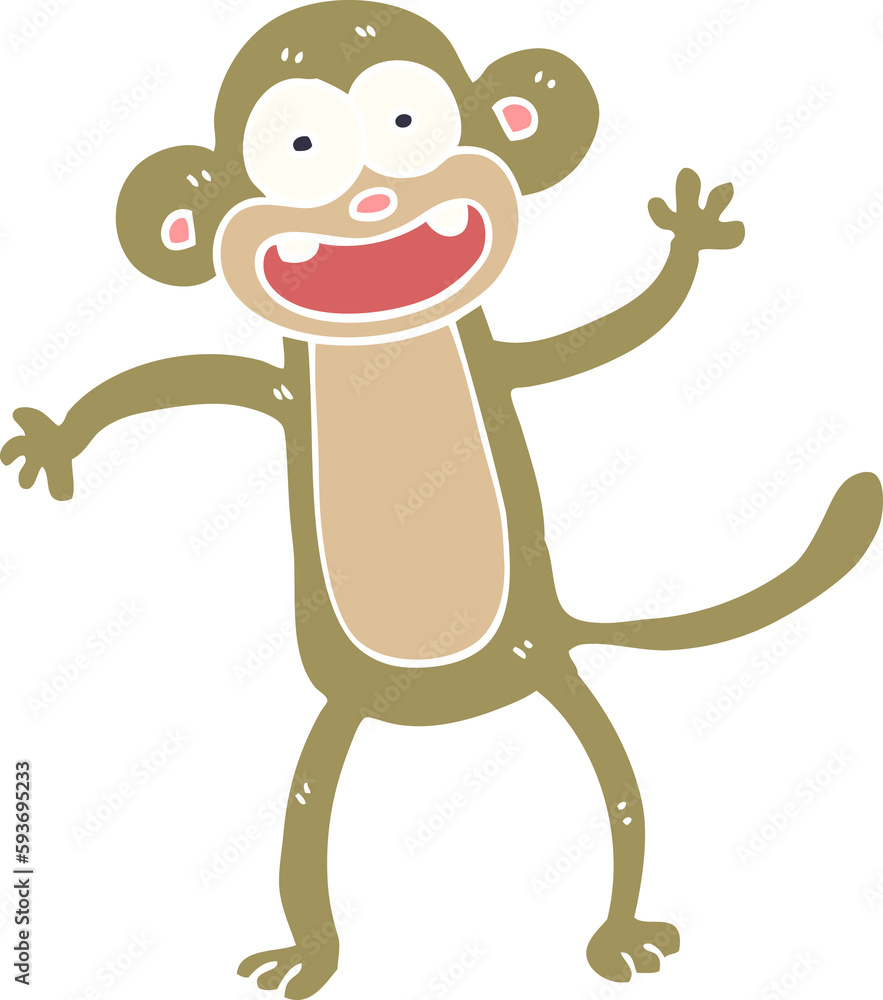Obraz premium cartoon doodle crazy monkey