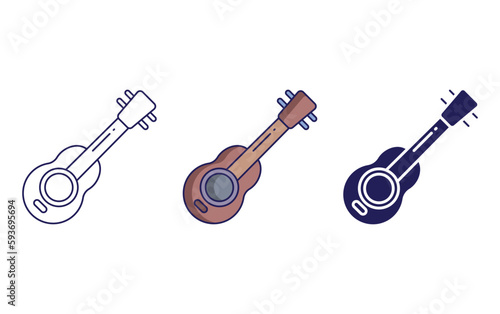  Guitar vector icon