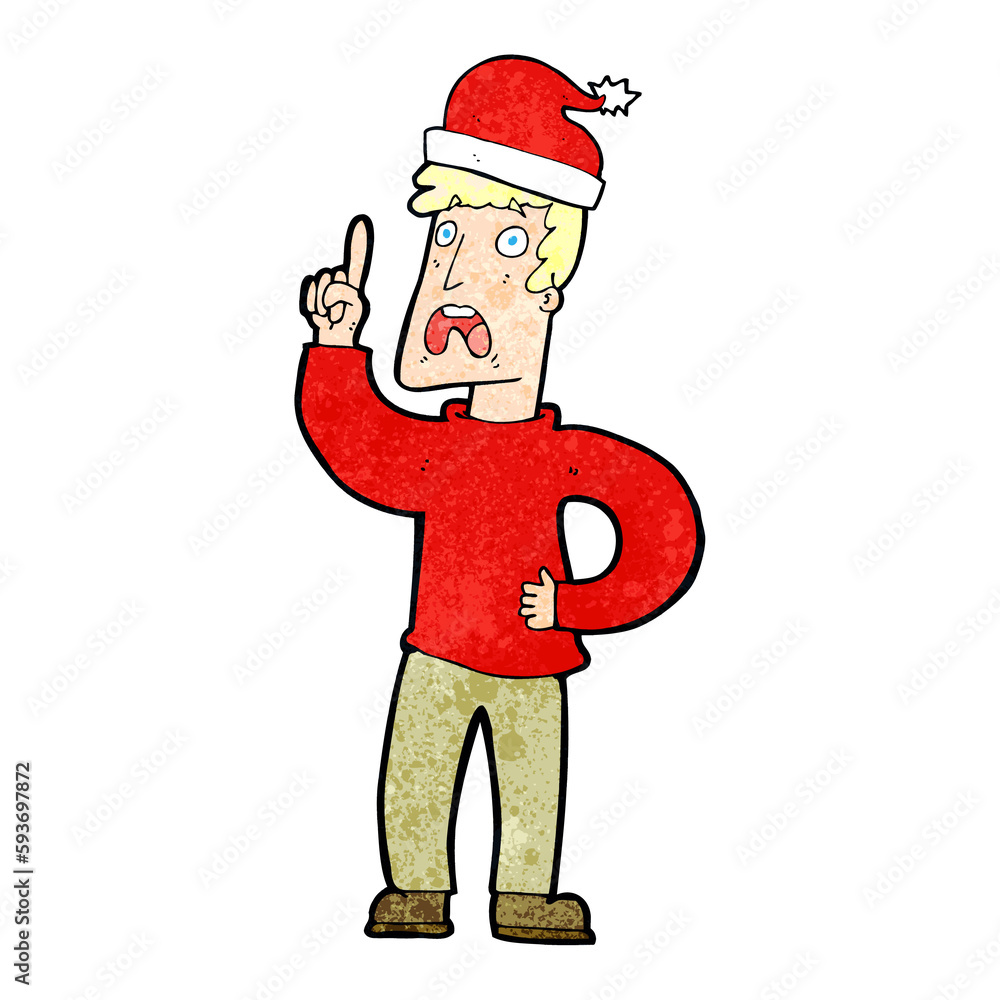cartoon man ready for christmas cartoon man ready for christmas