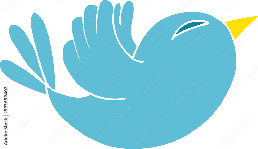 Obraz premium cartoon doodle bluebird