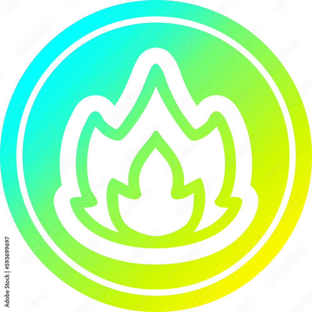 simple flame circular in cold gradient spectrum simple flame circular in cold gradient spectrum