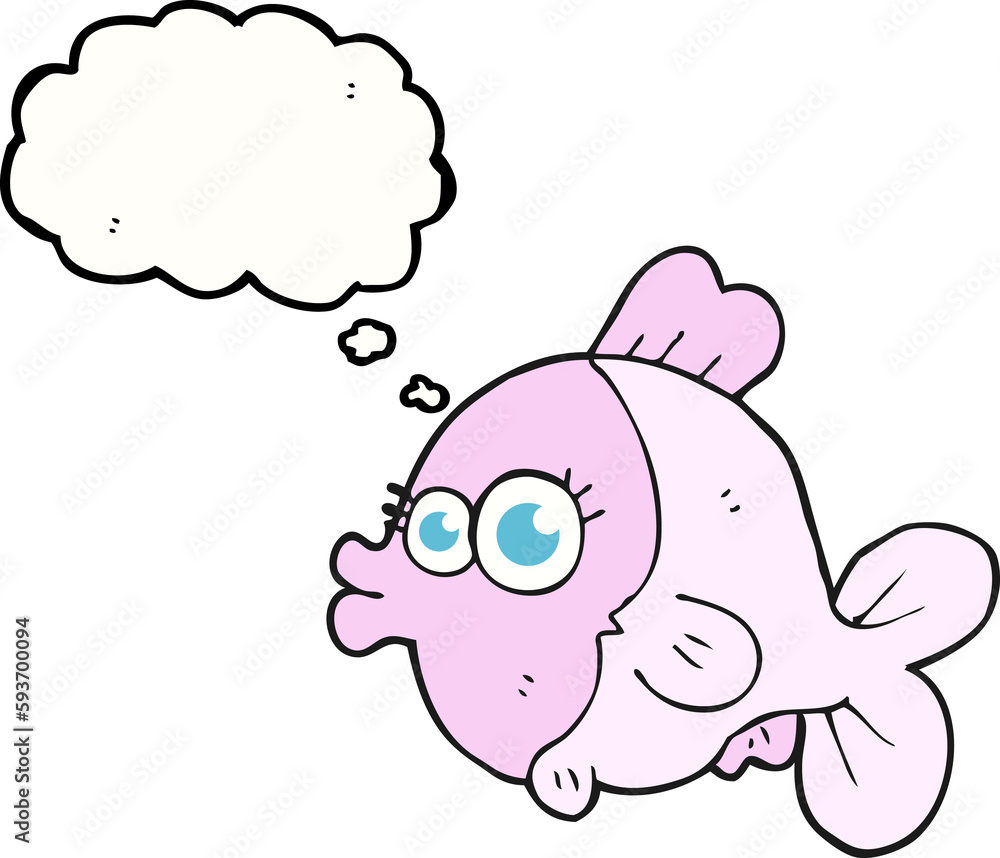 funny thought bubble cartoon fish with big pretty eyes funny thought bubble cartoon fish with big pretty eyes