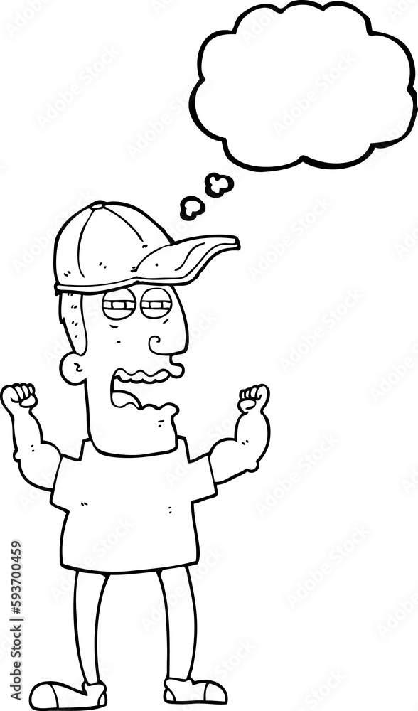 thought bubble cartoon stressed man thought bubble cartoon stressed man