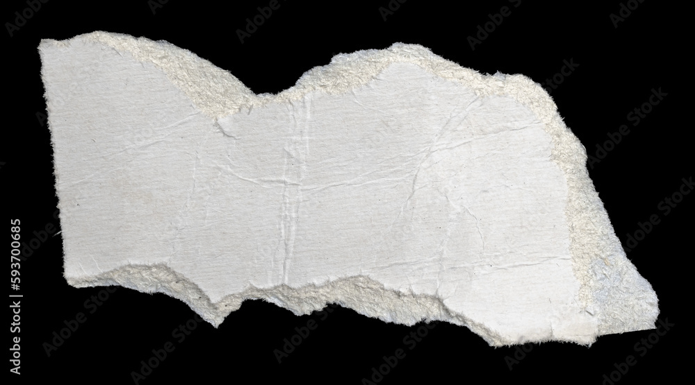 Obraz premium a white piece of paper on a black isolated background